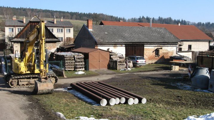 Stavba kanalizace a centrální čistírny odpadních vod - únor a březen 2015